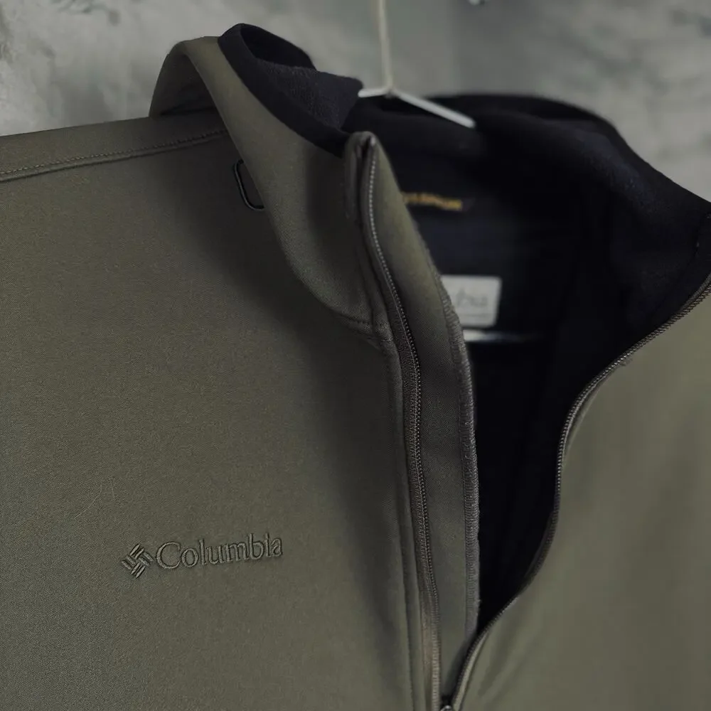 Columbia Titanium Interchange‎ Jacket Mens XXL Olive Green Full Zip Lined Hooded